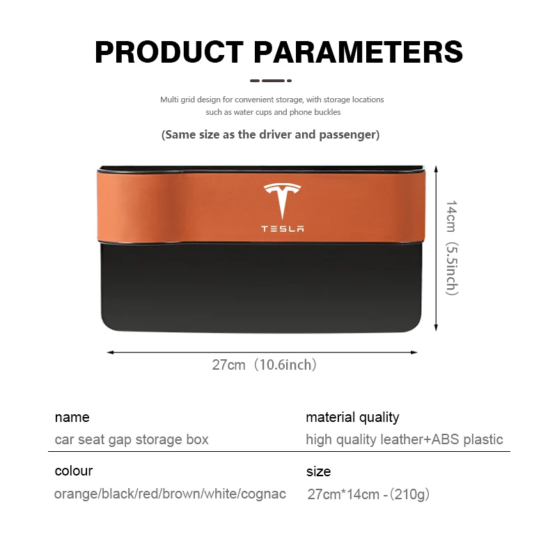 Konsola samochodowa Wypełniacz szczeliny bocznego siedzenia Uchwyt na butelkę telefonu Schowek do Tesla Model Y 3 S X Roadster Bonina