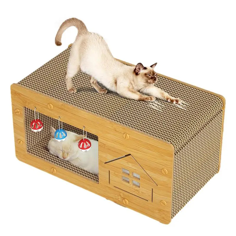 

Cat Scratcher Box Cardboard Scratch Pad kitten Training Grinding Claw Toy cat Scratching Lounge Bed indoor pet supplies