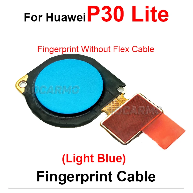 For Huawei P30 Lite Fingerprint Button Ring Sensor Flex Cable Repair Parts Black Dark Light Blue White