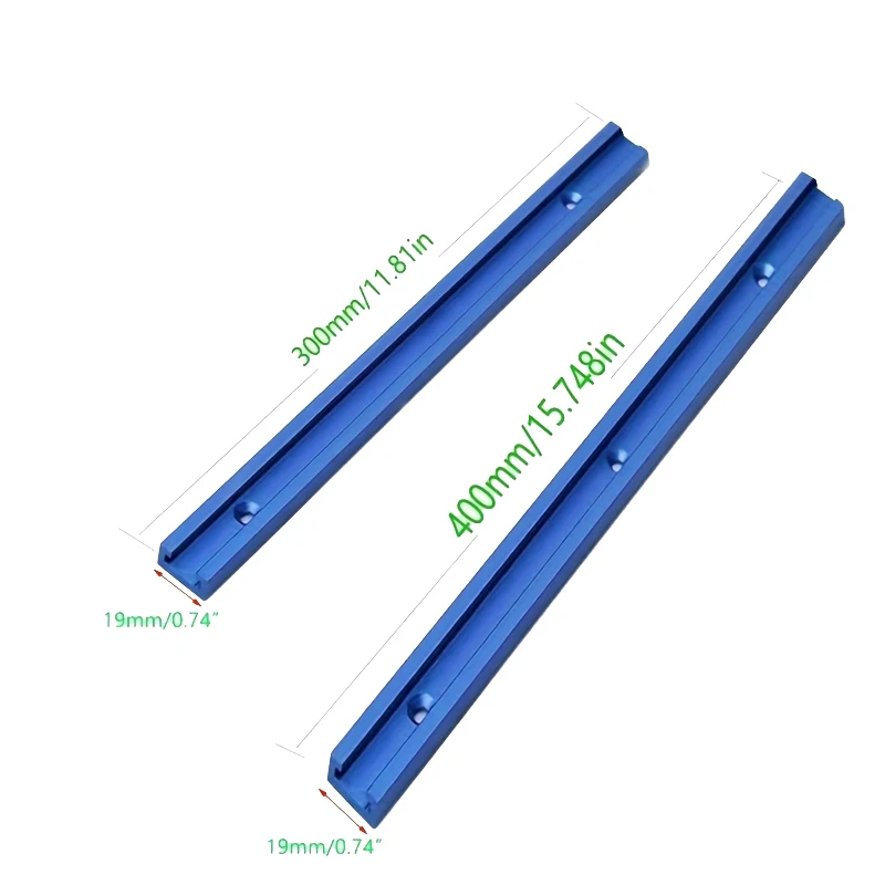 2Pcs 19T Track Woodworking T-slot Aluminium Miter T-Track T-slot Miter Track Jig T Screw Fixture Slot for Saw/Router Table Tools