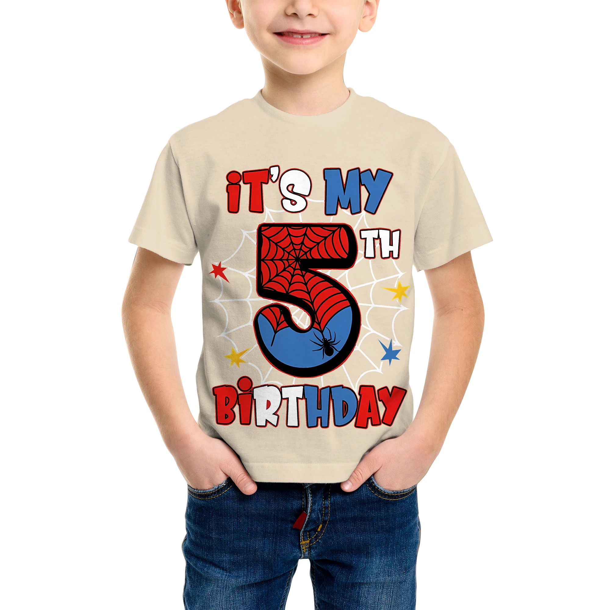 3D Pattern Printing Fashion T-Shirt  Element Printing Summer New Boy Personalized Cool Tops Kids Funny T Shirt