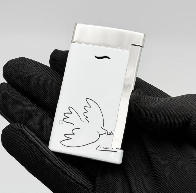 Side Push Jet Flame Lighter Metal Windproof Butane Gas Refillable Lighter Portable Cigar Cigarette Lighter Men Smoking