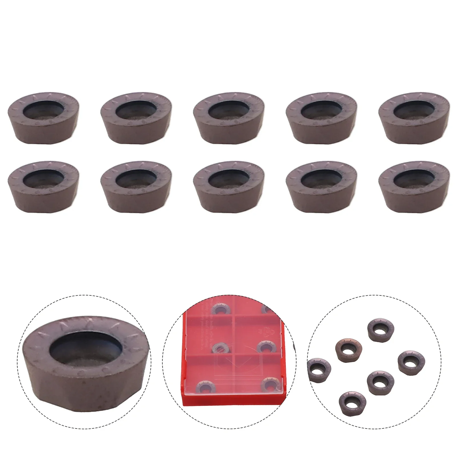 10pcs RPMT08T2MOE-JS MM25 Insert Carbide For Machining Steel Stainless Steel Cast Iron Power Tool Accessories