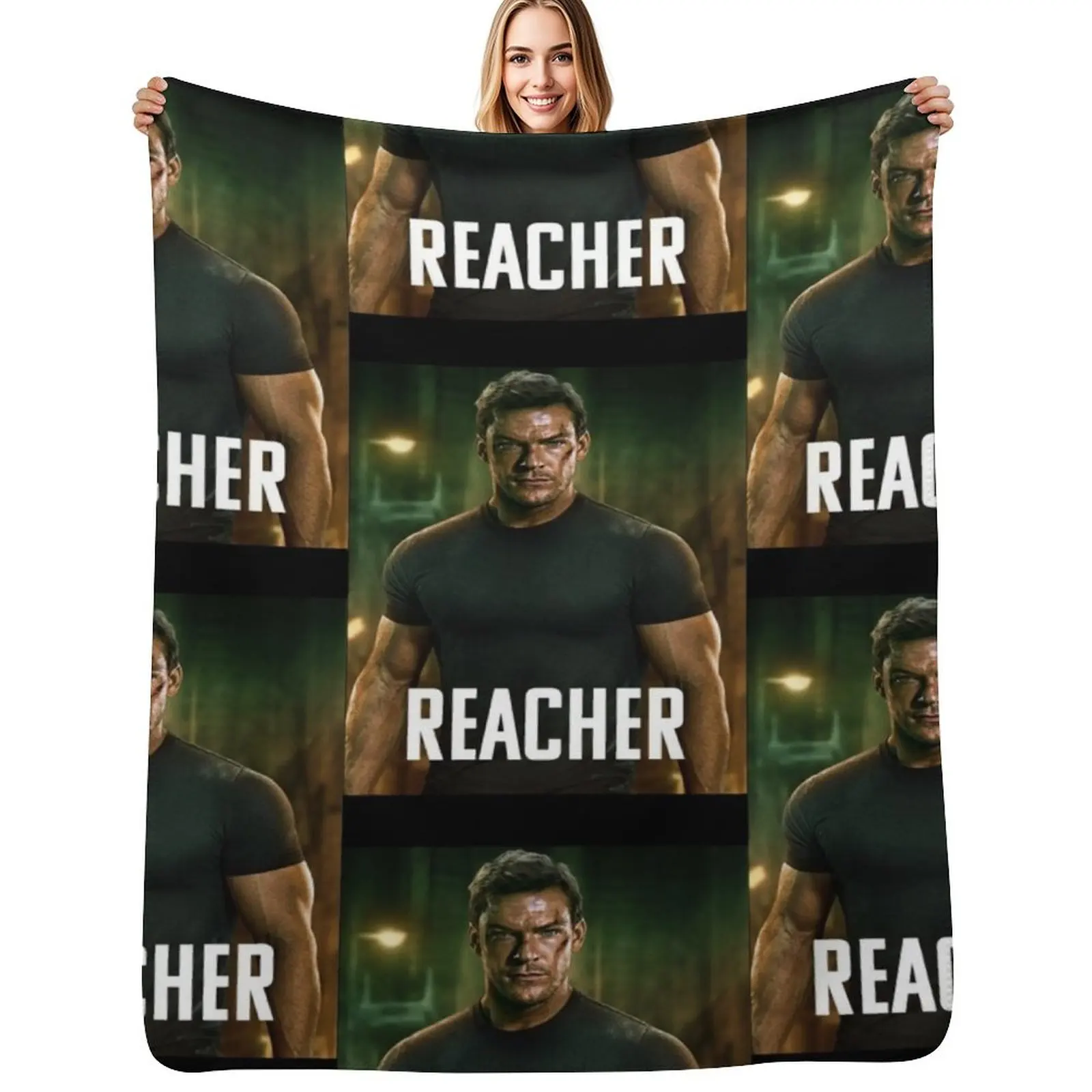 

Jack Reacher Throw Blanket Sofas Loose Personalized Gift bed plaid Blankets