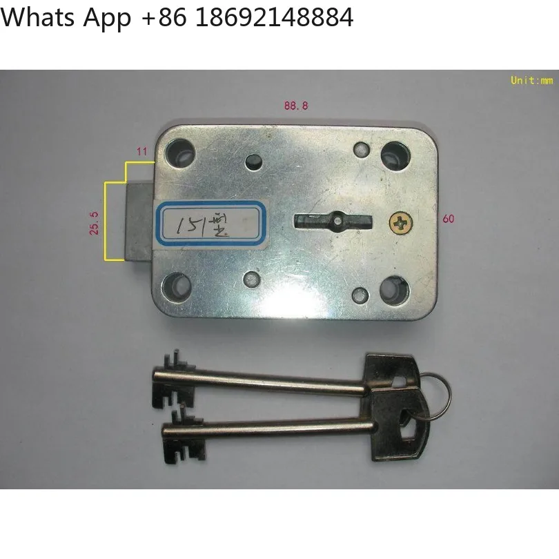 Universal 151 Single Lock Cylinder Safe Lock, Safe Deposit Box Security Cabinet Anti-theft Security Lock Replacement
