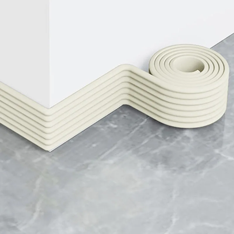 Self Adhesive Anti-collision Wave Skirting Thickened Foam Paste Waterproof Cloaking Decorative Strip Foundation Line
