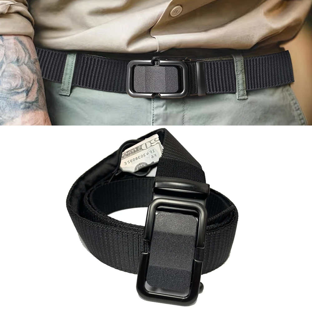 Travel Cash Anti Theft Belt Waist Bag Women Portable Hidden Money Strap Belt Wallet Waist Pack Men Secret Hiding Belt 120cm