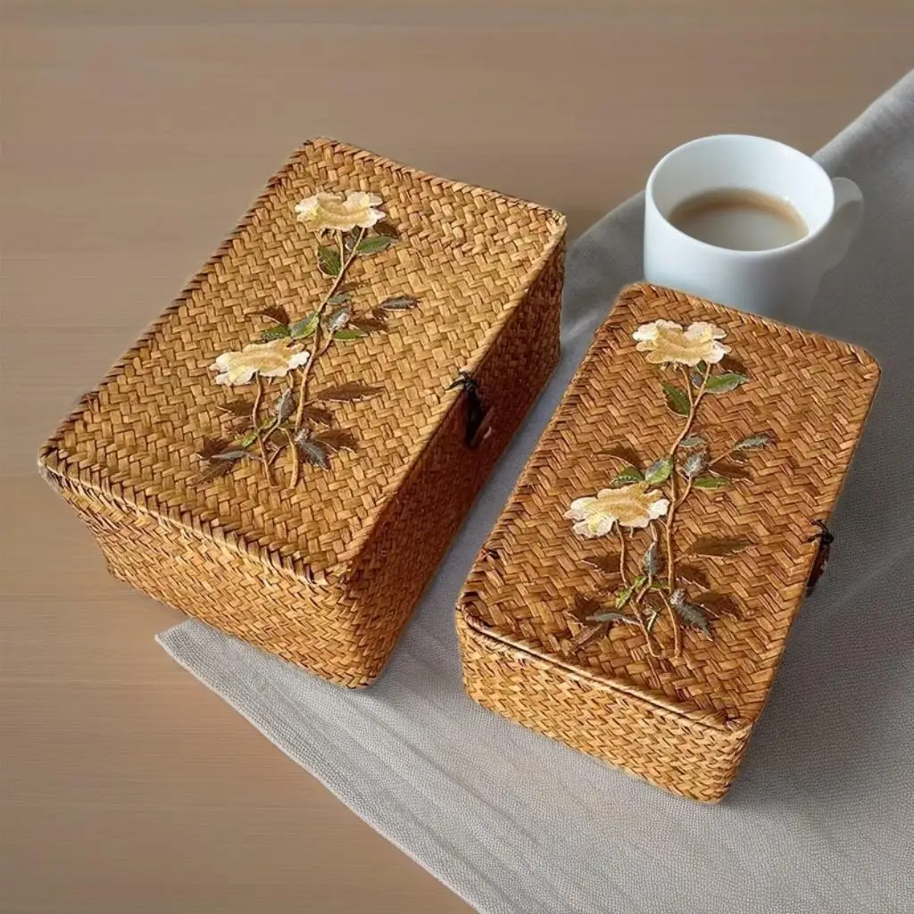 

Mid-Autumn Gift Box 2024 Woven Style Mooncake Packaging Corporate Gift Souvenir Box