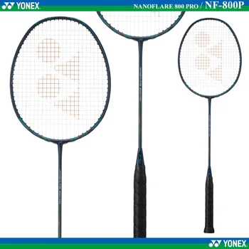 Yonex 2024 New Badminton Racket NF800 Pro Dark Green Professional Badminton Racket Set NANOFLARE Series All-carbon with String