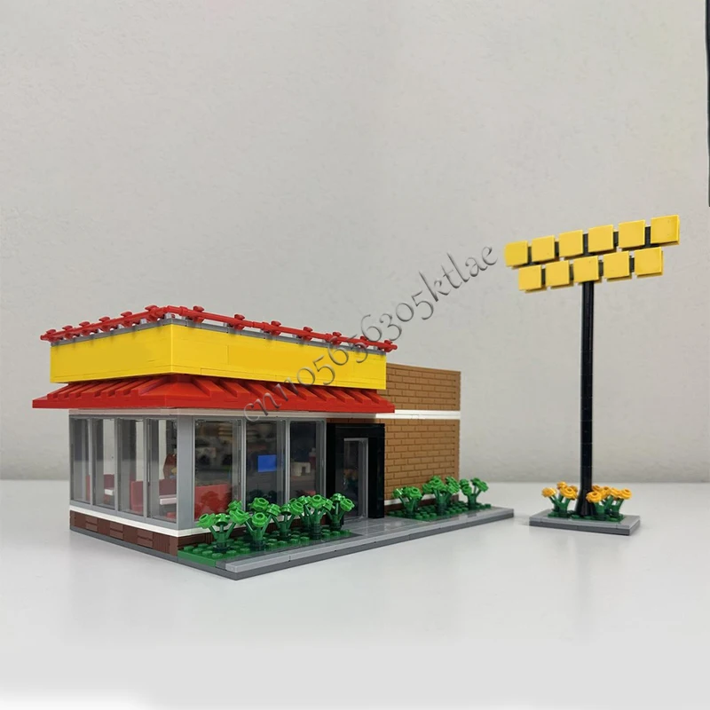 Maison de biscuits d'ingénierie urbaine MOC, 1394 pièces, bloc de construction modulaire personnalisé, Design créatif populaire, bricolage, jouet cadeau de noël