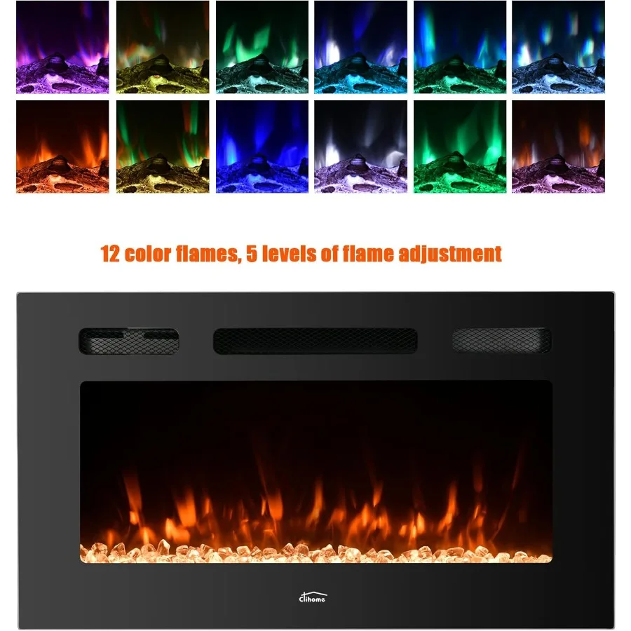 Camino elettrico da 30 pollici Luoghi per caminetti Inserti per caminetti elettrici Riscaldatore per camino elettrico Decorazione per camino Riscaldatore per camino con