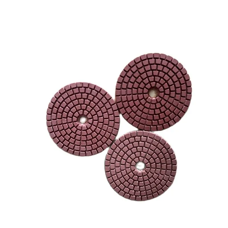 

7 Pieces 3Inch 80mm Pink Diamond Wet Polishing Pads Resin Bond Sanding Discs For Marble Granite Stone Plolishing Cleaning