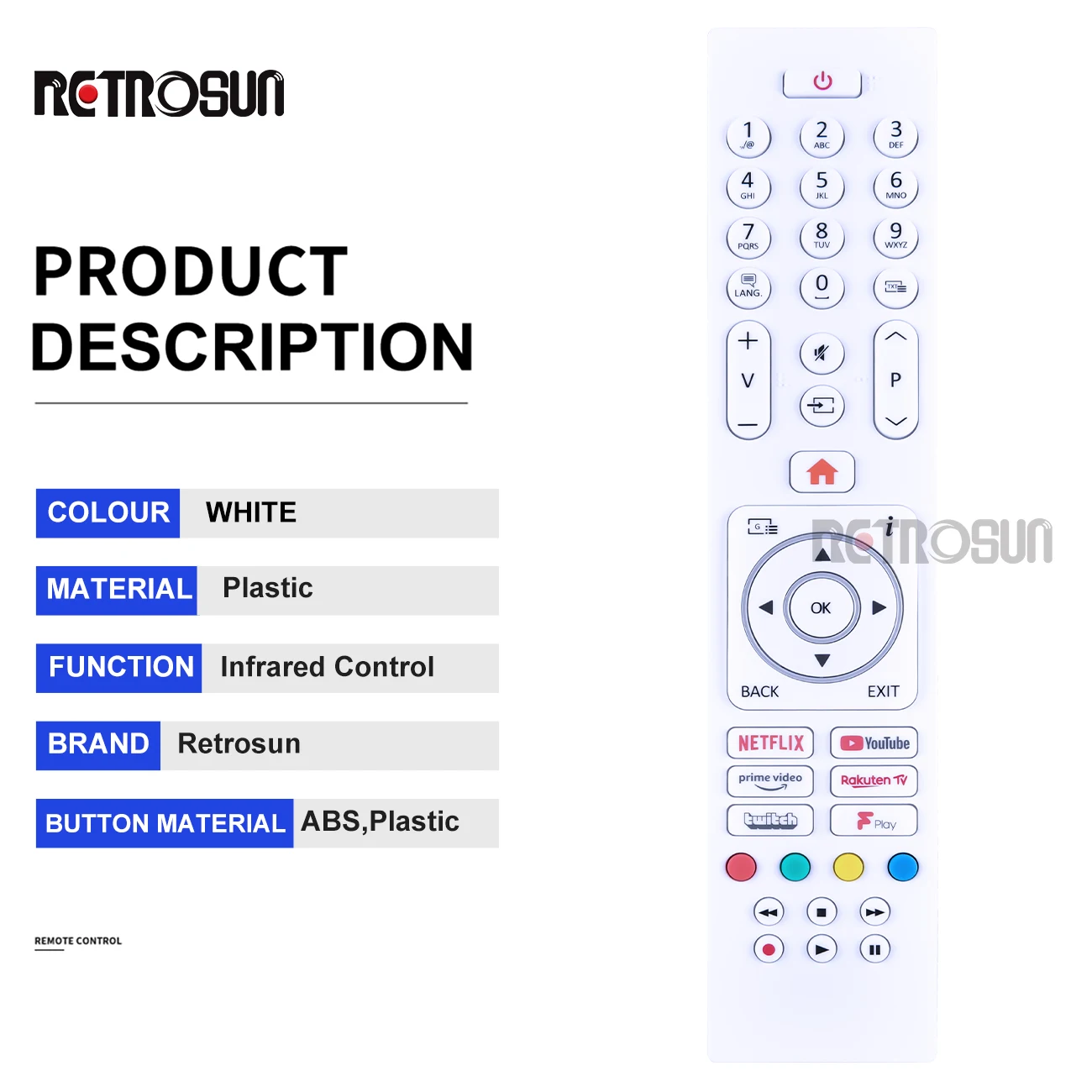 อะไหล่รีโมทคอนโทรลสำหรับ techwood RC45137P ทีวี