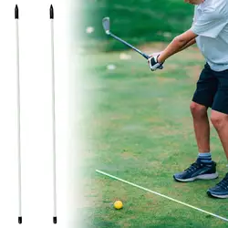 2Pieces Golf Alignment Sticks Golf Equipment Directional Sticks Golf Training Aid Putting Posture Correction Swing Practice Rod