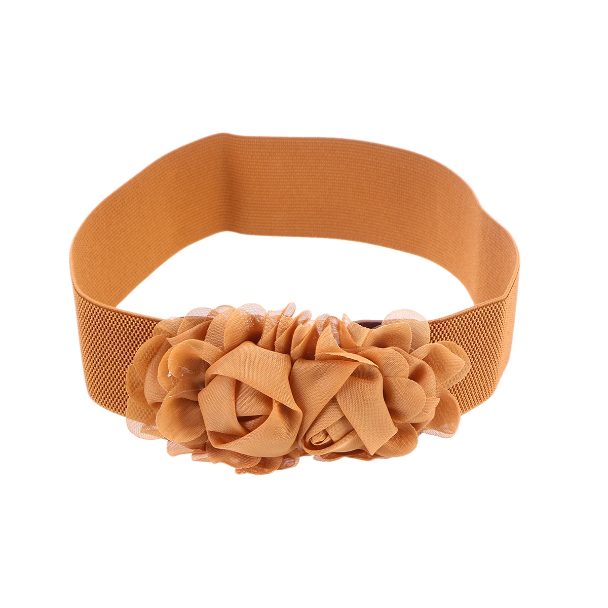 

Women Elastic Waist Belt Brown Buckle Dress Waistband For Skirt Long Shirt Belt Waistband For Women