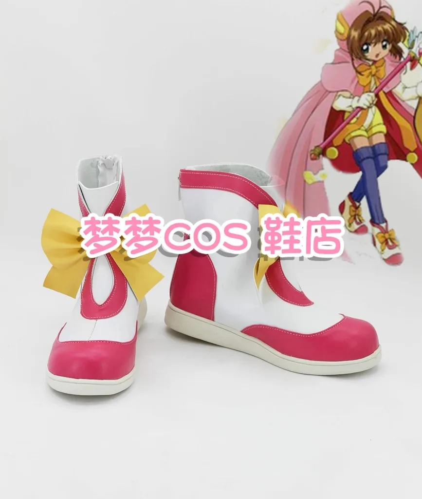 

Anime Cardcaptor Sakura Cardcaptor Sakura Kinomoto Cosplay Costume Shoes Handmade Faux Leather Boots