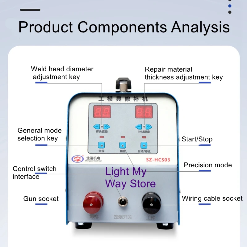 SZ-HCS03 work mold repair cold welding machine patch screen roller spot welding resistance welding wire mesh sheet