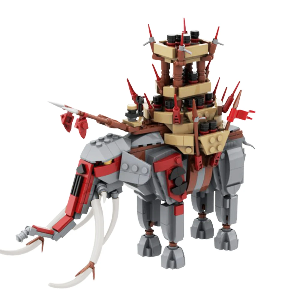 

MOC Medieval Orc Mammoth War Elephant Building Blocks Model Rings King War Elephant Building Blocks Toys Kids Birthday Present