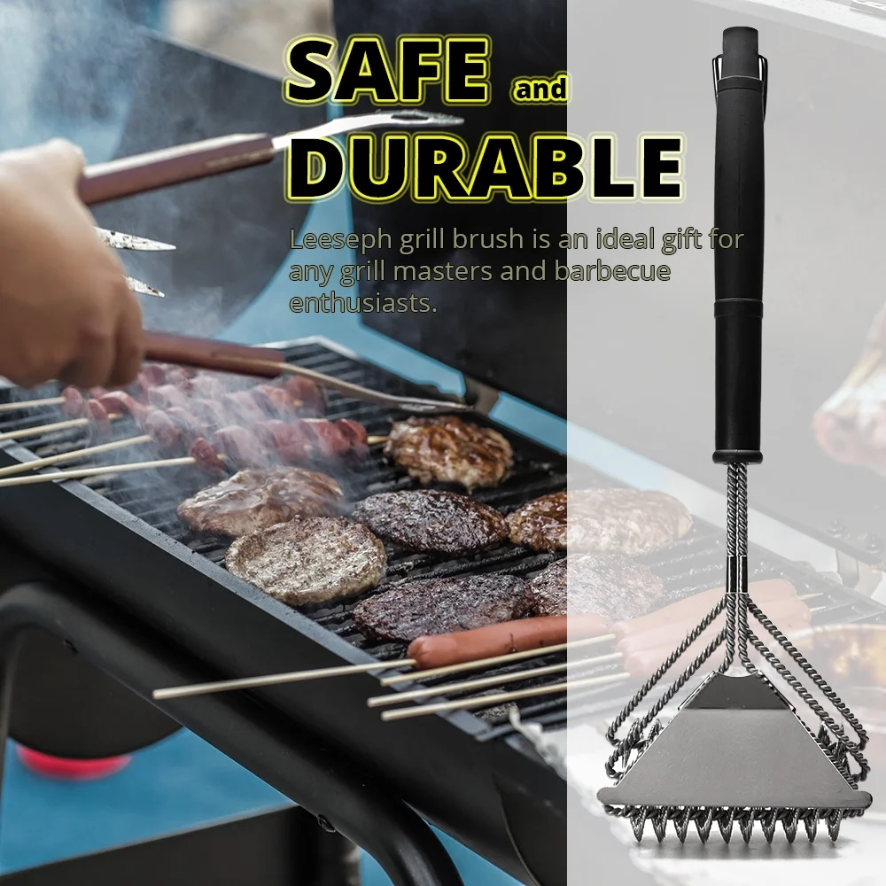 

Grill Brush And Scraper Best BBQ Cleaner Perfect Tools For All Grill Types Including Weber Ideal Barbecue Accessories