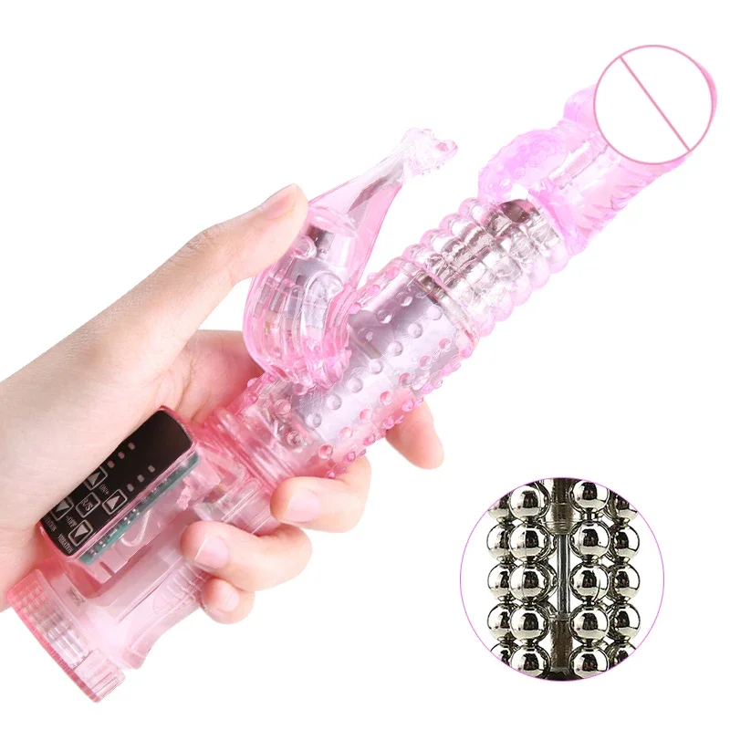 Powerful Rabbit Vibrator for Women G Spot Thrusting Realistic Dildo Female Vagina Clitoris Massager Sex Toy Adult Supplies