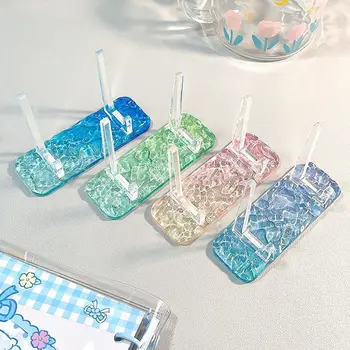 ที่มีประโยชน์อะคริลิคใสขาตั้งจอแสดงผล Rack ระลอกน้ําวงเล็บกรอบรูปผู้ถือแฟชั่นตกแต่งบ้าน