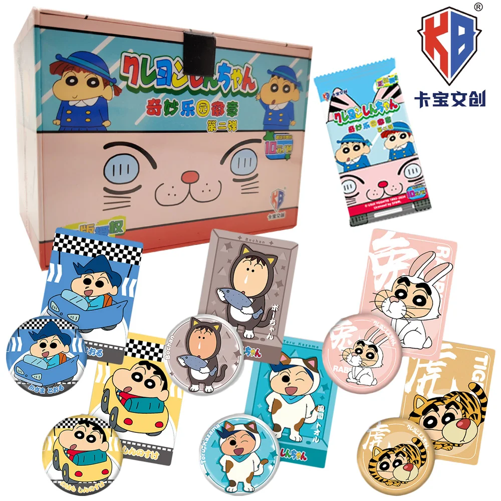 

New KABAO Original Crayon Shin-chan Collection Cards Adorable Badges Clothing Decor Accents Playful Gifts for Anime Enthusiasts