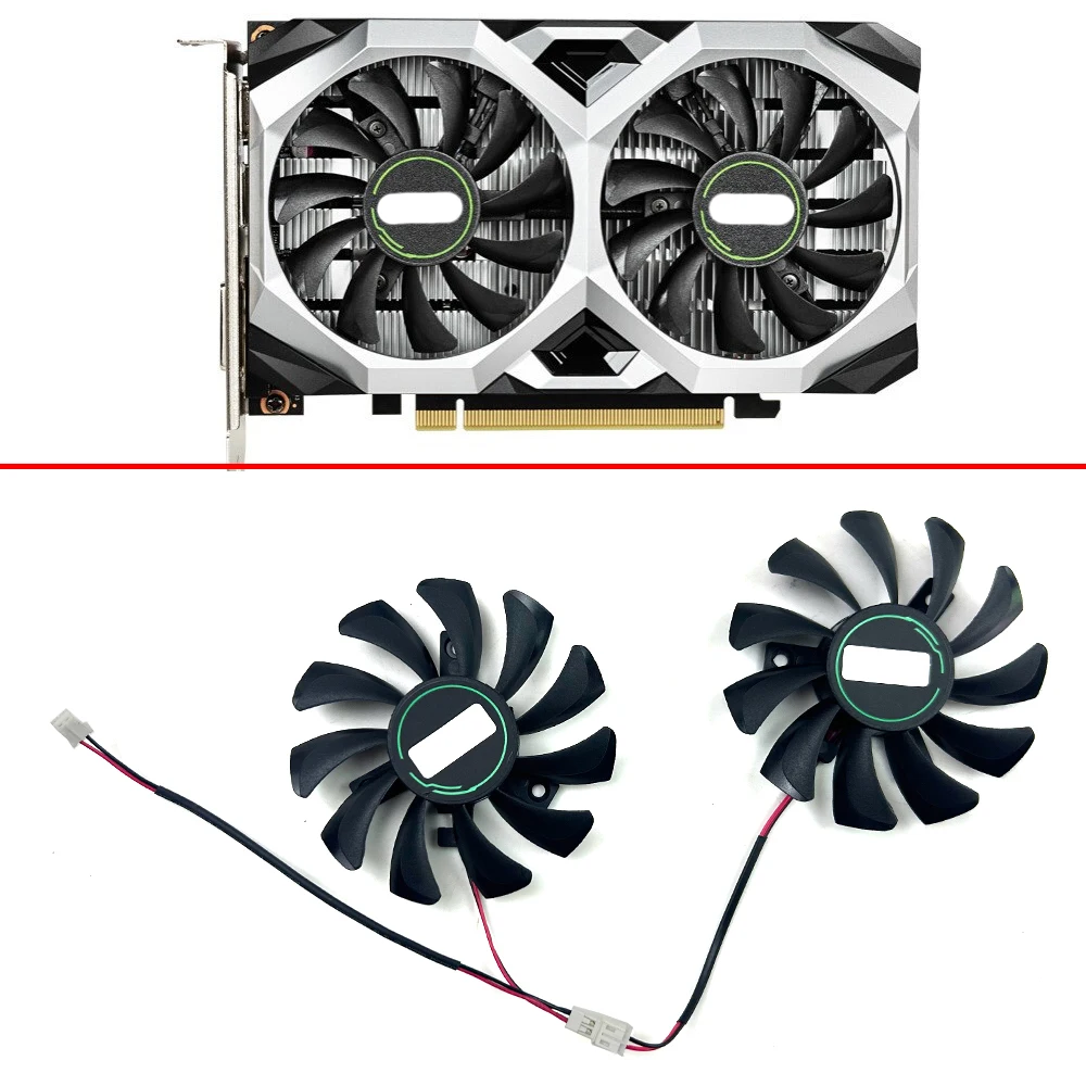 

NEW Cooling Fan 75mm 2pin HA8010H12F-Z GPU Fan For MSI GTX1050 1050 Ti 2GT GTX 1650 SUPER VENTUS XS Graphics Card Fans