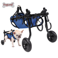 Aluminum Alloy Pets Dogs Wheelchair Small Dog Wheelchair Support for Back Legs Rehabilitation Walking Pet Aid Trolley Booster