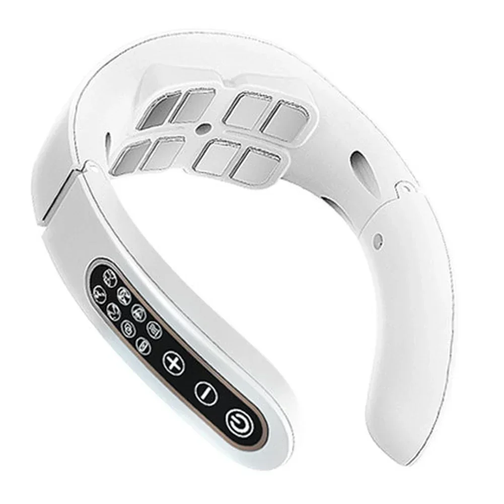 

Electric Neck Massager 15 Gears 6 Modes Cervical Spine Massager 8-Head USB Charging Vibration Pulse with Heating for Home Office