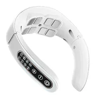 Electric Neck Massager 15 Gears 6 Modes Cervical Spine Massager 8-Head USB Charging Vibration Pulse with Heating for Home Office