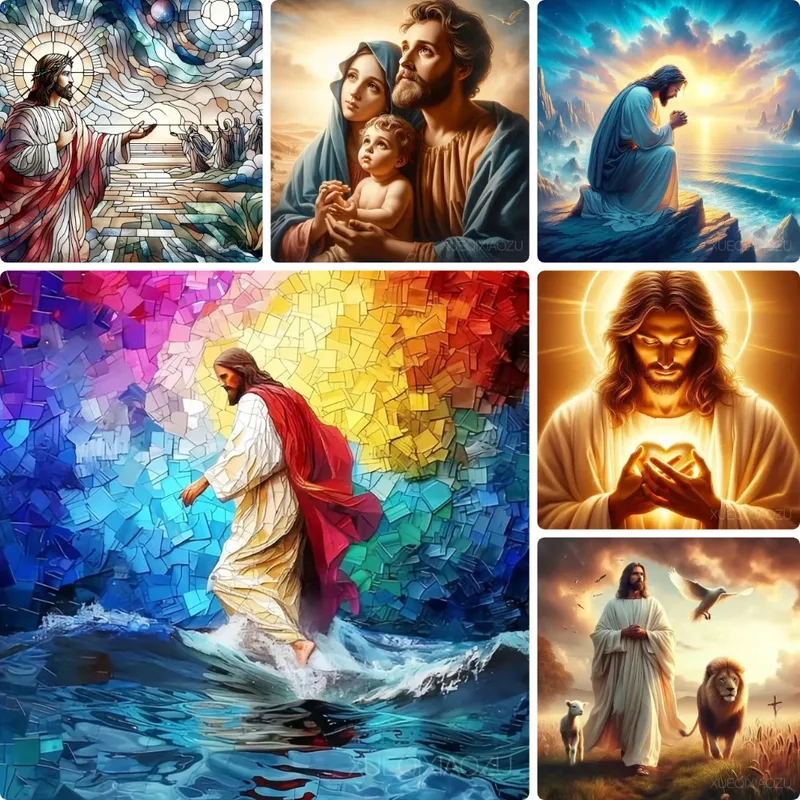 Peinture diamant Sainte Famille Jésus