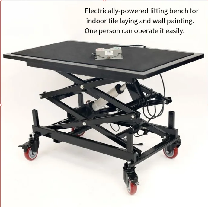 

Новый 25-летний электрический подъемный табурет, складной мобильный интерьер, украшение, плитка, тележка, педальная подъемная платформа