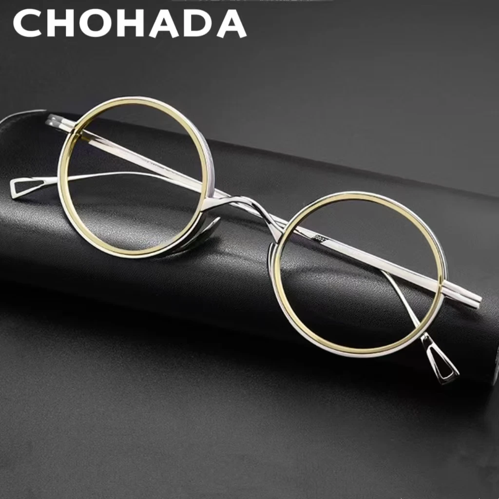 

Japan High-quality Pure Titanium Glasses Frame Men Fashion Retro Round Woman Glasses Designer Luxury Prescription Eyewear Frame