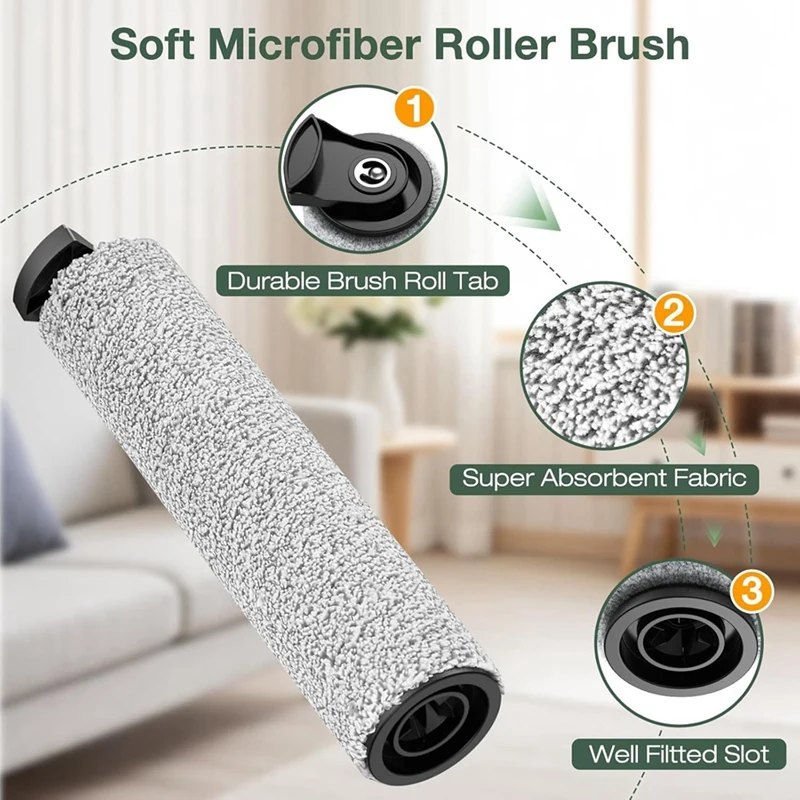 Brush Roller And HEPA Filter Set For Tineco Ifloor 3/ Floor One S3 Vacuum Cleaners Parts Roller Brush Filters