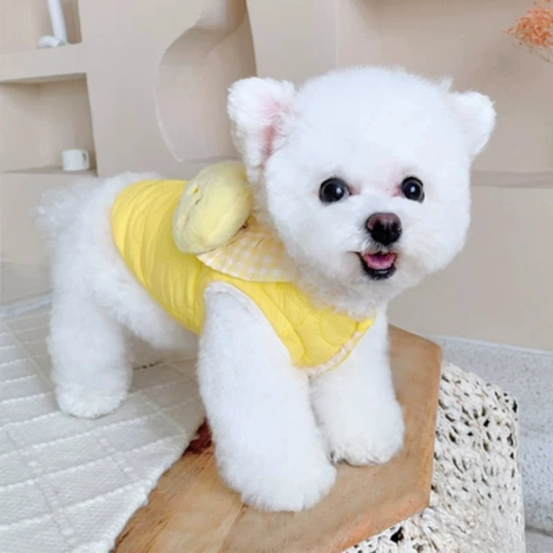 

Duck Cotton Tank Top Autumn And Winter Pet Puppy Cat Teddy Bears Dog Clothes Bomei Baby Cat Rabbit Winter