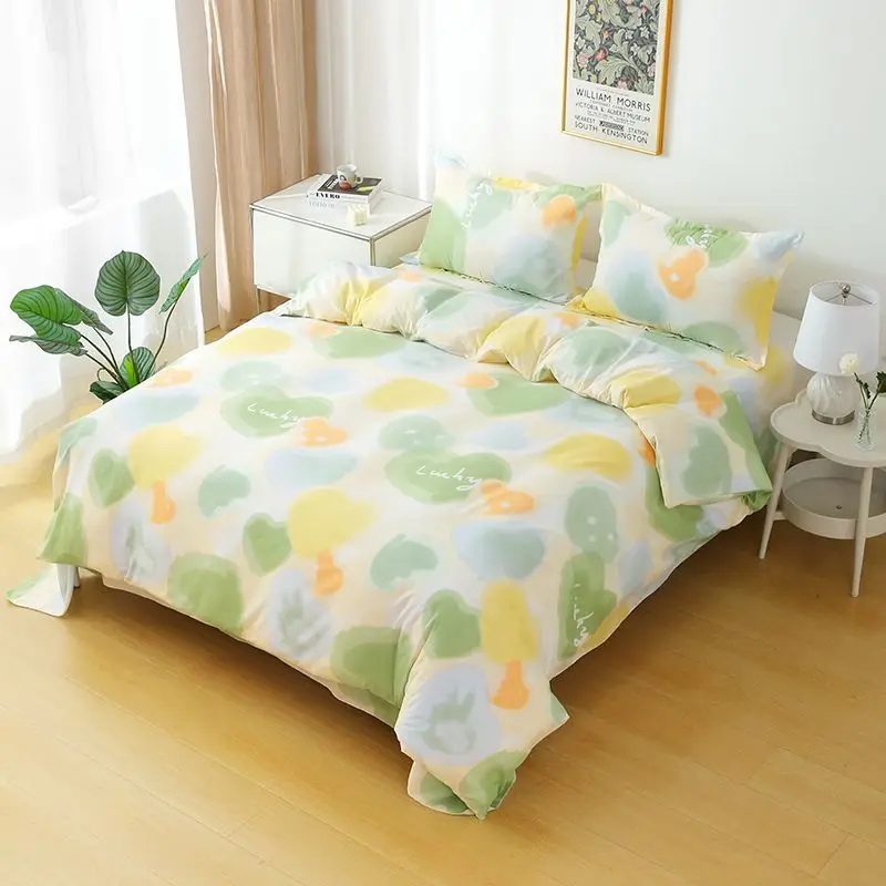 Nordic Style Single Bed Cover 150*200cm - Breathable & Skin-Friendly for Student Dorm/Home - Multiple Patterns