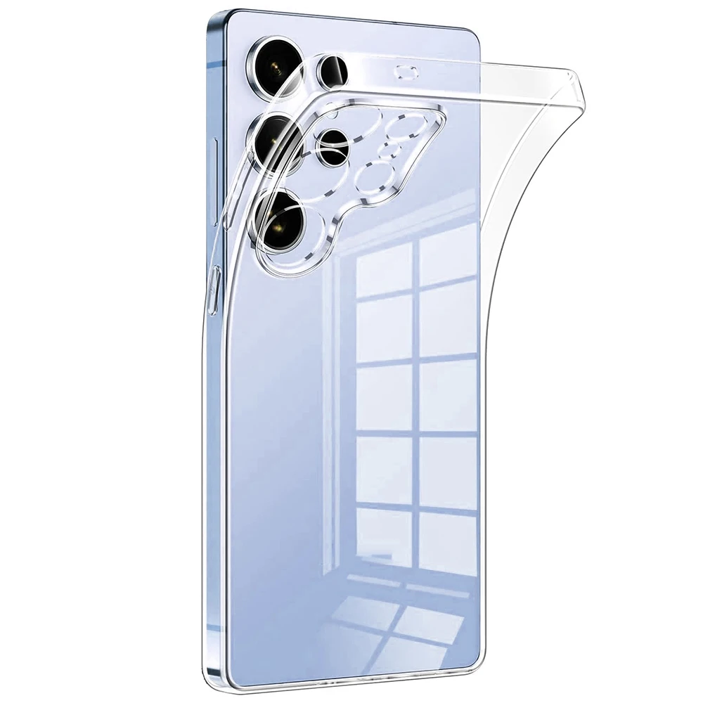 

Ultra-Thin Silicone Soft Case For Samsung Galaxy S25 Ultra Clear Back Cover S24 S23 S22 S21 Ultra FE Plus Transparent Slim Shell