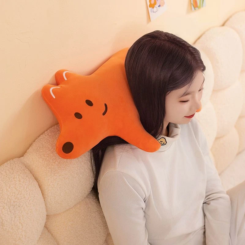 45cm brinquedo de pelúcia bonito de animais sexuais opostos raposa encosto de cabeça capivara rinoceronte crocodilo pano boneca almofada um presente de aniversário