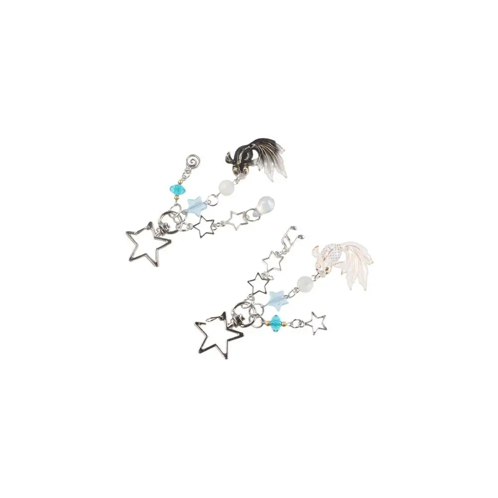 Spice Girl Style Koi Star Bead Chain Handmade Anime Lucky Charm Phone Pendant Sea Theme Y2k Y2k Key Chains Bag Accessories