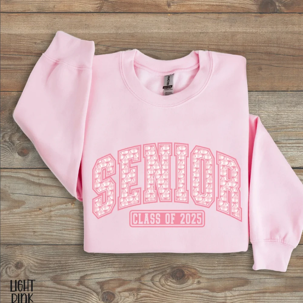 Senior 2025 Crewneck Sweatshirt Gift for High School Clothes Coquette 2025 Senior Sweater 2025 Graduation Gift Tees