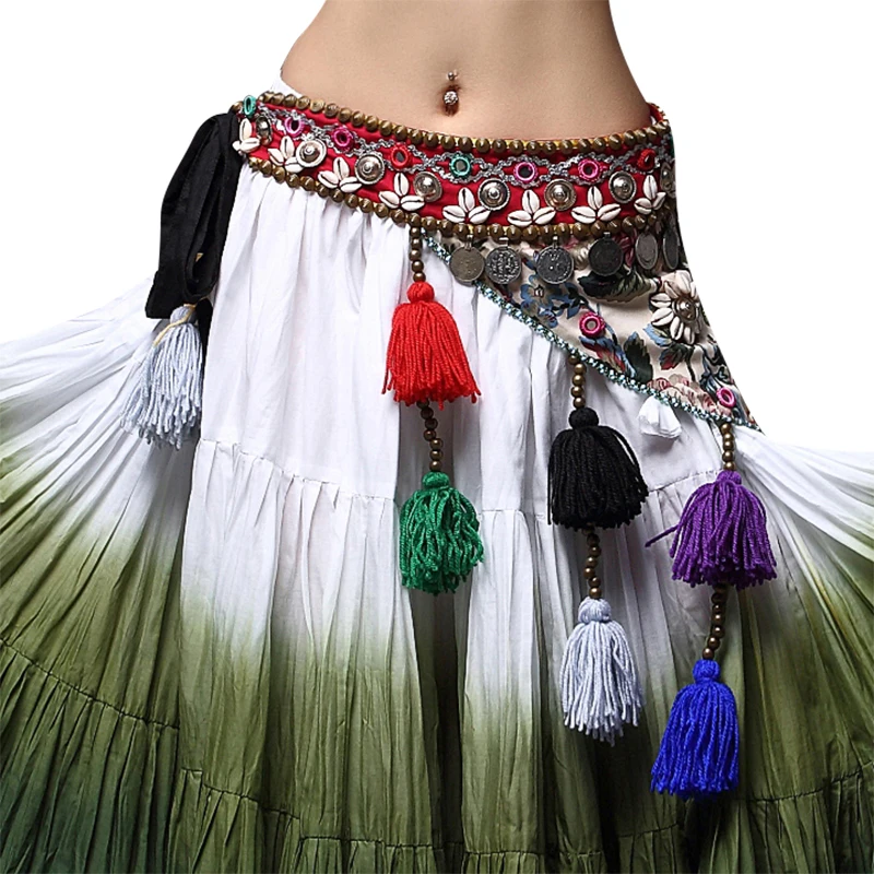Tribal Belly Dance Waist Belt Adjustable Belly Chain Gypsy Dance Coins Hip Scarf Swag Tribal Belts