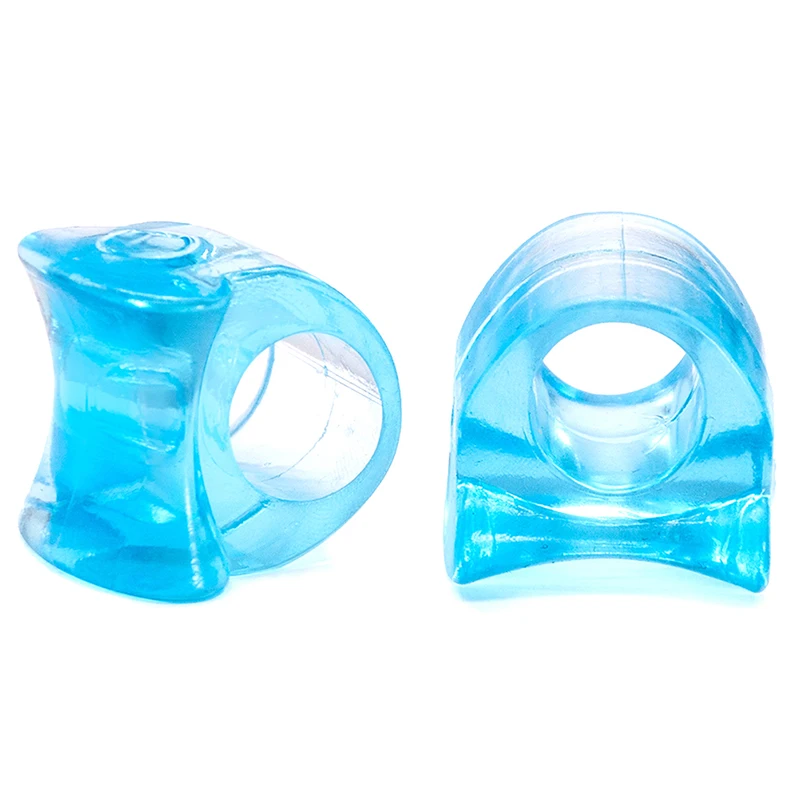 Separador de dedos de los pies de Gel de silicona suave azul, herramienta para el cuidado de los pies, espaciadores de juanete Hallux Valgus, Corrector de pulgar, 2 uds.