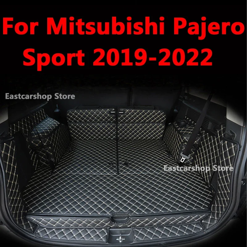 For Mitsubishi Pajero Sport 2022 2021 2020 2019 Car Custom All Inclusive Rear Trunk Mat Boot Liner Tray Rear Trunk Accessories