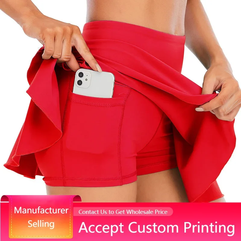 Tennis Skirts New Wholesale Customize Womens Tennis Wear With Hollow Open Custom Tennis Skirt Set