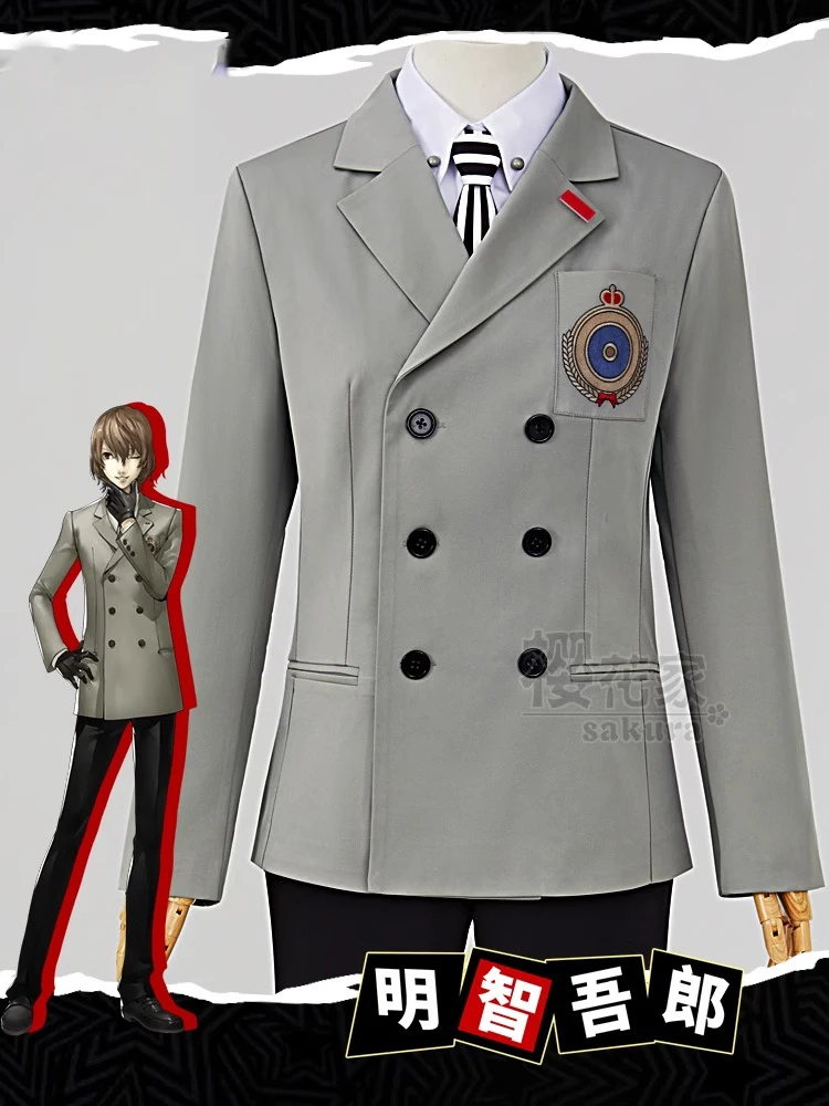 

Akechi Goro Cosplay Costume Game Persona 5 Cosplay Fancy Party Suit Anime Clothing Halloween Carnival Uniforms Custom Made