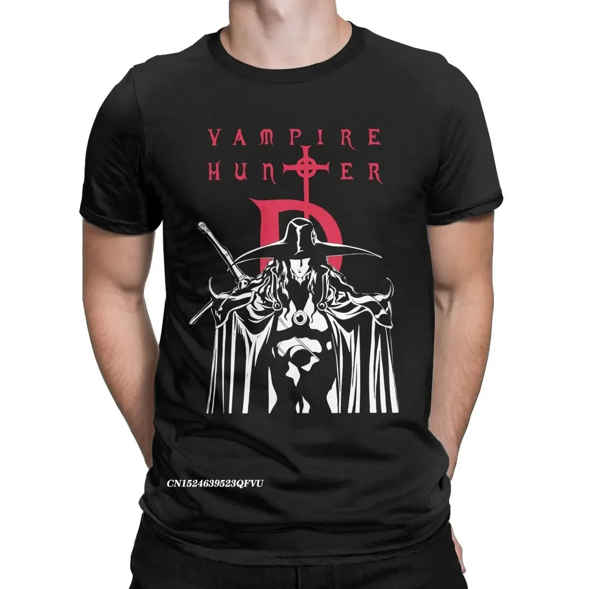 Мужская футболка большого размера «Охотник на вампиров» D Hellsing, хлопковая одежда в стиле аниме, сумасшедшие графические футболки с аниме, футболка с принтом
