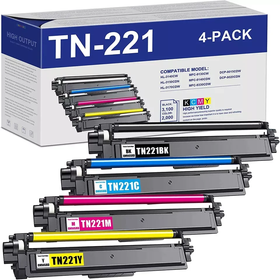 4-pakowy toner TN-221 do Brother TN221 TN225 MFC-9130CW MFC-9340CDW HL-3180CDW