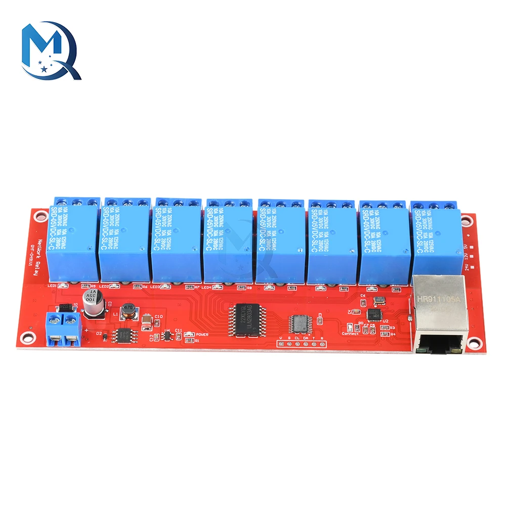 DC 5V/12V/24V 4/8 Way TCPIP Network Ethernet Relay Module Switch LAN Control Smart Device Remote Control
