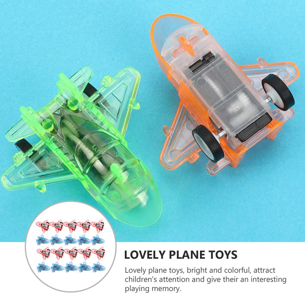 مجموعة لعب طائرات التراجع مكونة من 24 قطعة، طائرة احتكاك شفافة للأطفال، ألعاب تعليمية صغيرة الحجم لتنمية الطفل #1