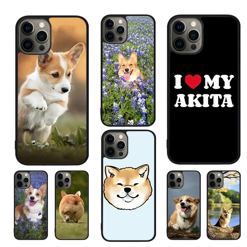 Animal Cute Dog Akita Mobile Phone Cases Cover For iPhone 16 15 14 12 13 mini 11 Pro MAX apple 6 7 8 Plus SE2020 Coque